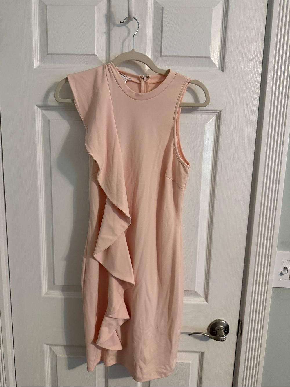 VENUS Blush Sleeveless Ruffle Dress